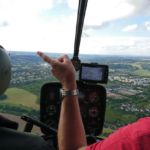 Blick aus dem Hubschrauber-Cockpit